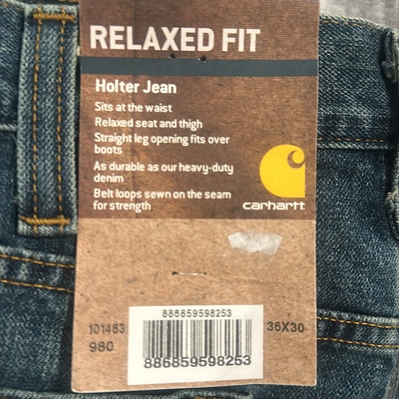 NWT Carhartt relaxed fit holter style jeans ￼ - Picture 3 of 5